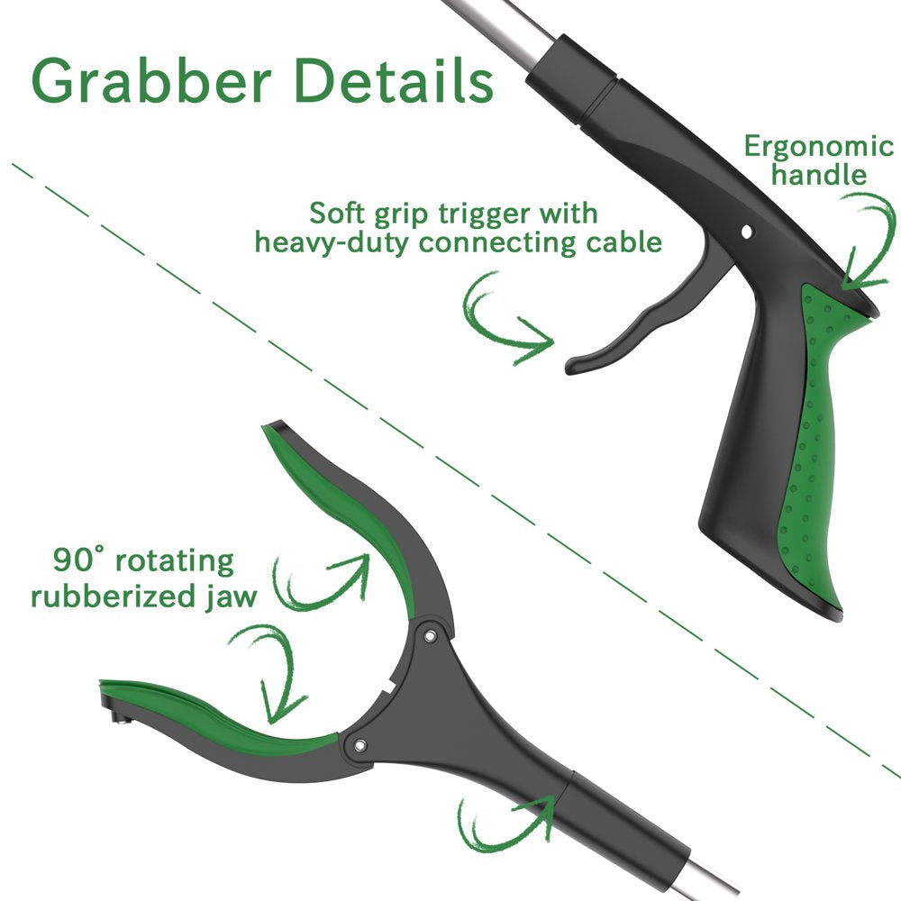 Reacher Grabber Tool, ORFELD Lightweight Handy Trash Claw Grabber Reaching Assist Pick up Tool Green