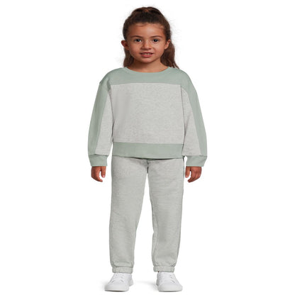 Athletic Works Girls’ Fleece Sweatshirt and Sweatpants Set, 2-Piece, Sizes 4-18 & Plus