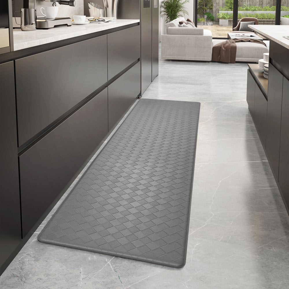  Kitchen Mat Cushioned anti Fatigue Kitchen Rugs Waterproof Non-Slip Comfort Standing Mat for Kitchen, Floor, Office, Sink, Black, 17" X 47"