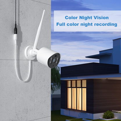 TOPVISION 4Pcs Security Wired Camera System, 8CH 3MP NVR Home Security, 1080P IP Security Surveillance Cameras with Color Night Vision, IP66 Waterproof, for Indoor Outdoor, No HDD (Wireless Wi-Fi)