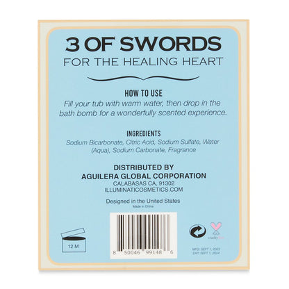 Illuminati Cosmetics 3 of Swords Rose Scented Tarot Bath Bomb