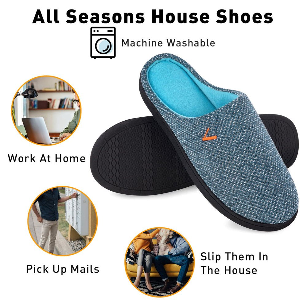 VONMAY Men's Cozy Slippers Two-Tone Indoor Outdoor House Shoes