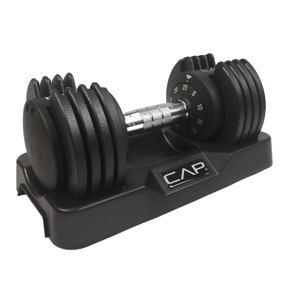  Barbell 25lb. Adjustable Dumbbell, Quick Select 5-25, Single