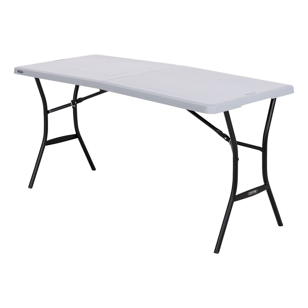 Lifetime 5-Foot Fold-in-Half  Table, Gray (80861)