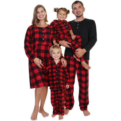 Angelina Christmas Cozy Fleece Notch Collar Pajama Set with Pockets (1-Pack)