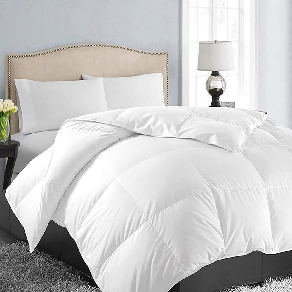 Balichun All Season California King Soft Quilted Down Alternative Comforter Reversible Duvet Insert with Corner Tabs,Winter Summer Warm Fluffy ,Dark Grey,96x104 inches