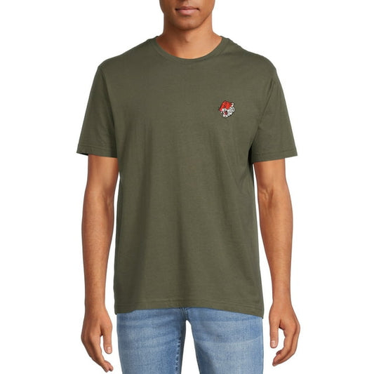 No Boundaries Men's and Big Men's Embroidered T-Shirt with Short Sleeves, Sizes up to 5XL