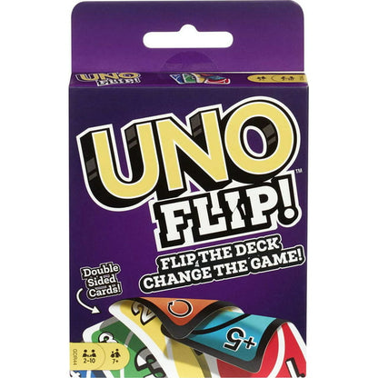 UNO Flip! Card Game for Kids, Adults & Family Night with Double-Sided Cards, Light & Dark