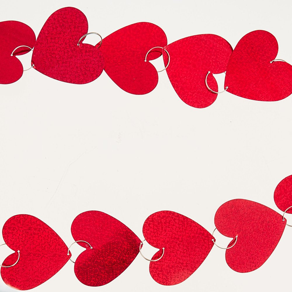 Valentine's Day Red Heart Chain Garland, 8', by Way To Celebrate