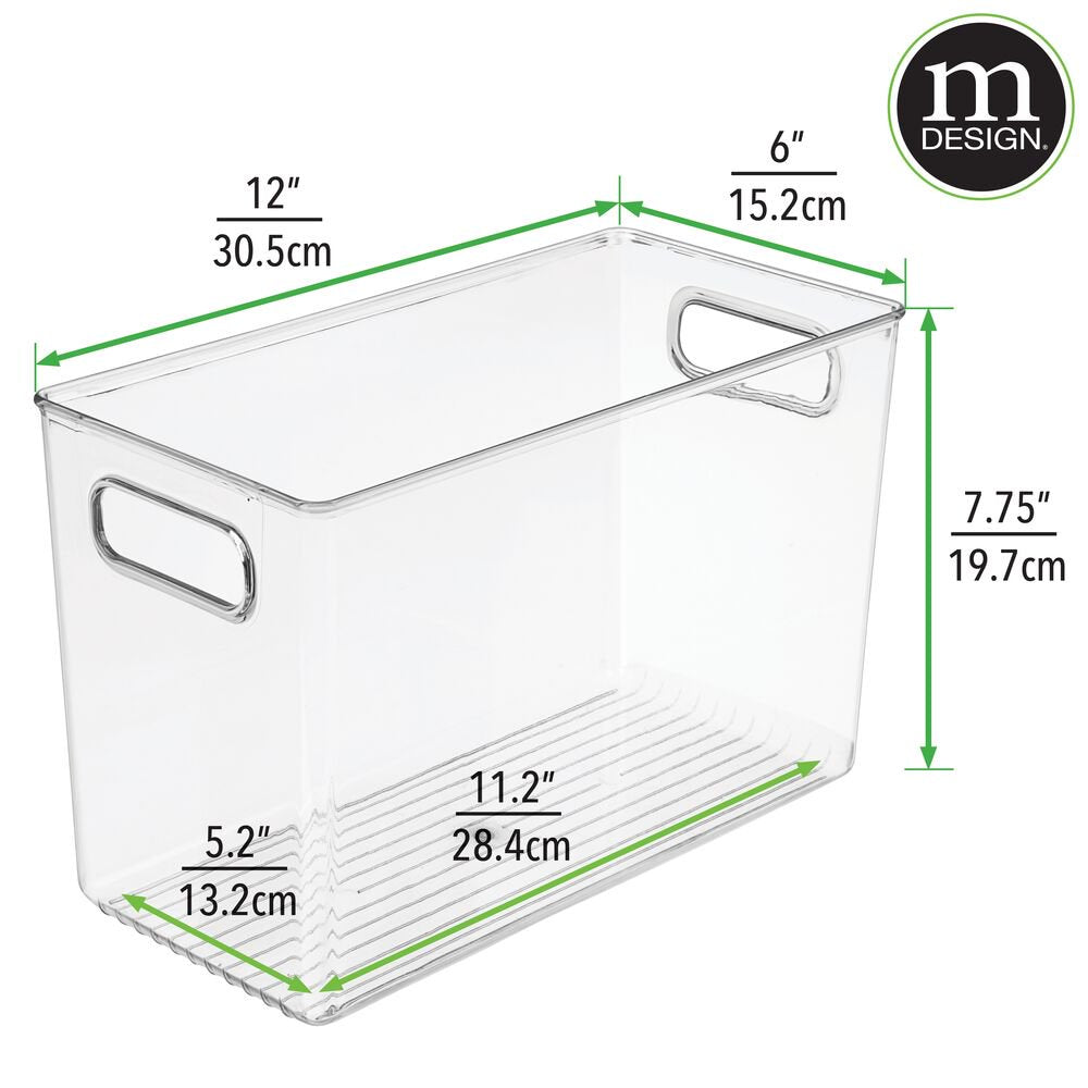 Mdesign Plastic Household Cubby Storage Organizer Container Bin - 8 Pack - Clear