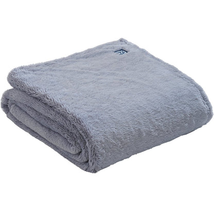 Chaps Plush Bed Blanket with Faux Fur Reverse - King 90 X 102, Blue