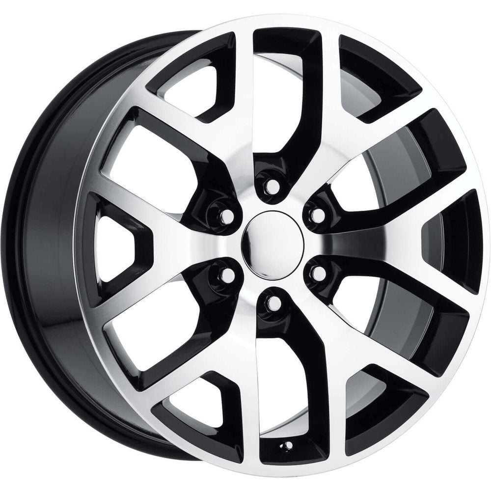 REV Wheels 586MB-2298332 586 Series- 22X9 - 6.26 BS - 6X5.5/6X139.7 -Black/Machined Lip Finish