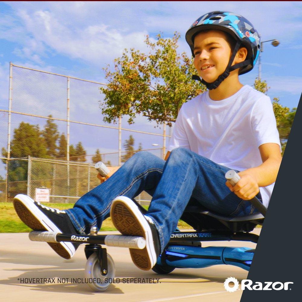 Razor Hovertrax Kart - Black, Seat Attachment for Hoverboard, LED Light-Up Wheel, Adjustable Length Frame, Compatible with Razor Hovertrax and Similar Products