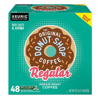 (2 pack) The Original Donut Shop Regular Keurig Single-Serve K-Cup Pods, Medium Roast Coffee, 48 Count