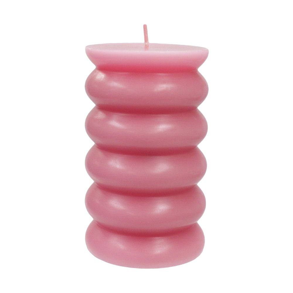 Better Homes & Gardens Unscented Bubble Pillar Candle, 3x5 inches, Pink