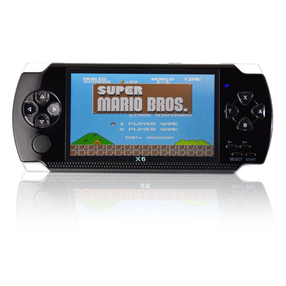 PSP Handheld Game Machine X6, 8GB, with 4.3 inch High Definition Screen, Built-in Over 10000 Free Games, Black