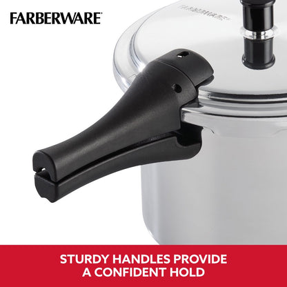 Farberware 6-Quart Aluminum Stovetop Pressure Cooker, 15 PSI