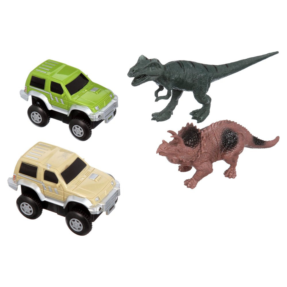 JitteryGit Dinosaur Toys for Boys Race Car Track STEM Vehicle Playsets for Kids toddler ages 3 4 5 6 7 8 Year Olds