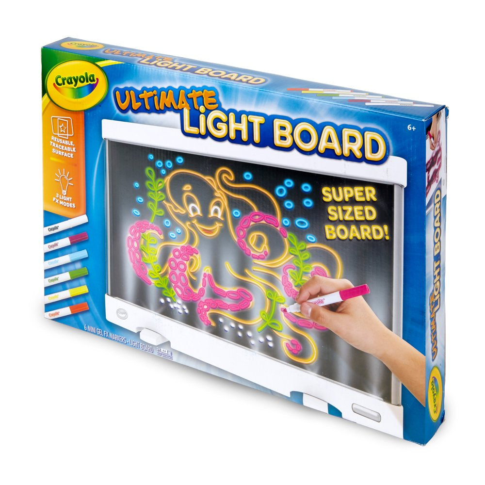 Crayola Ultimate Light Board Drawing Tablet Coloring Set, Light-Up Toys for Kids, Beginner Child