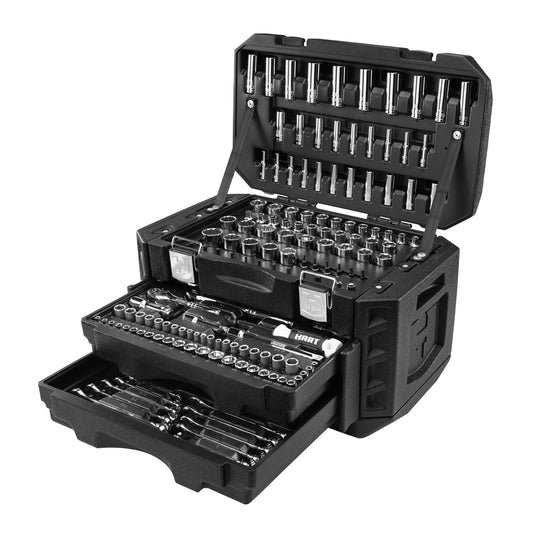 HART Multiple Drive 270-Piece Mechanics Tool Set, Chrome Finish