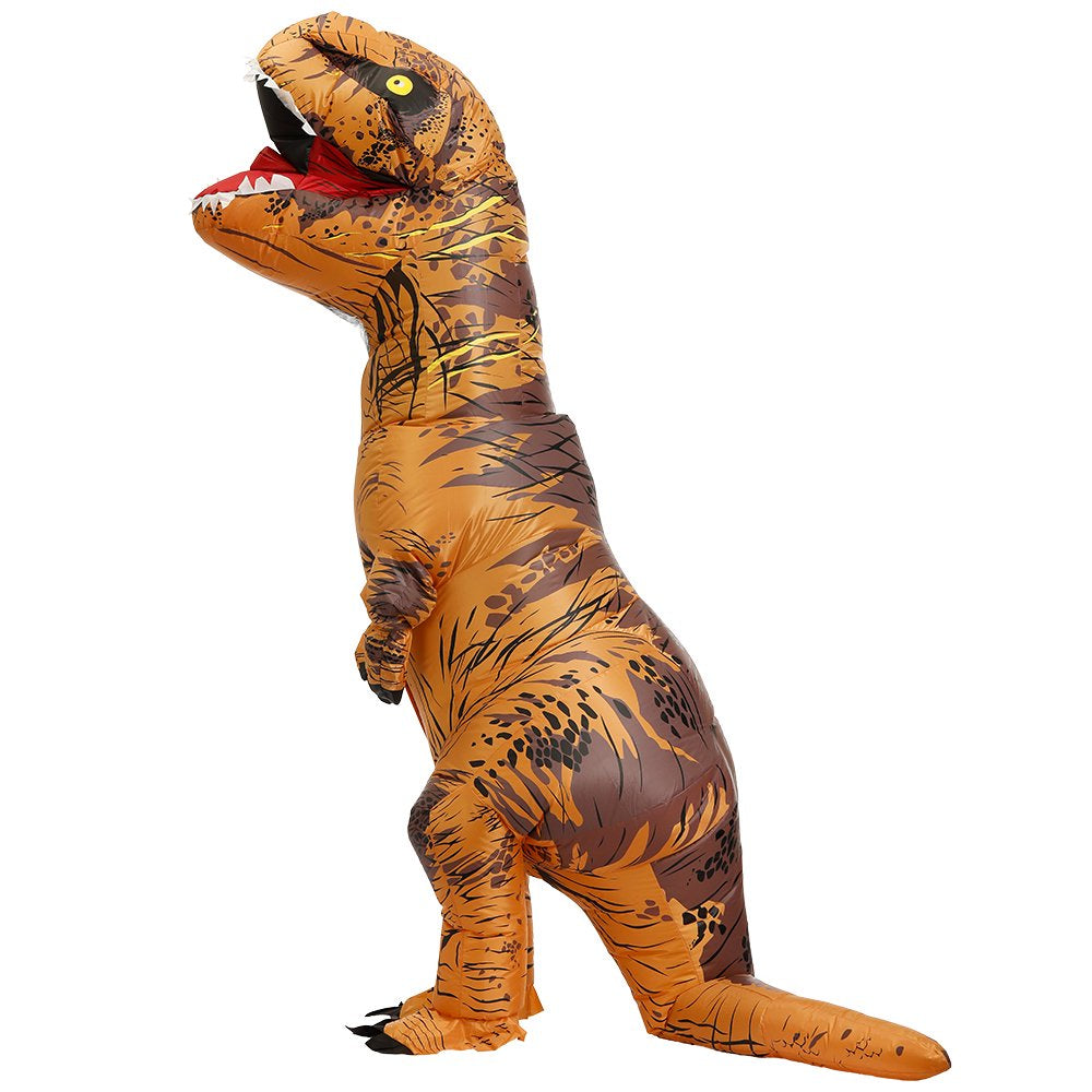 T-Rex Inflatable Dinosaur Costume for Adult, Blow up Jurassic Costume Dress Cosplay Decorations for Halloween Christmas Party, One Size