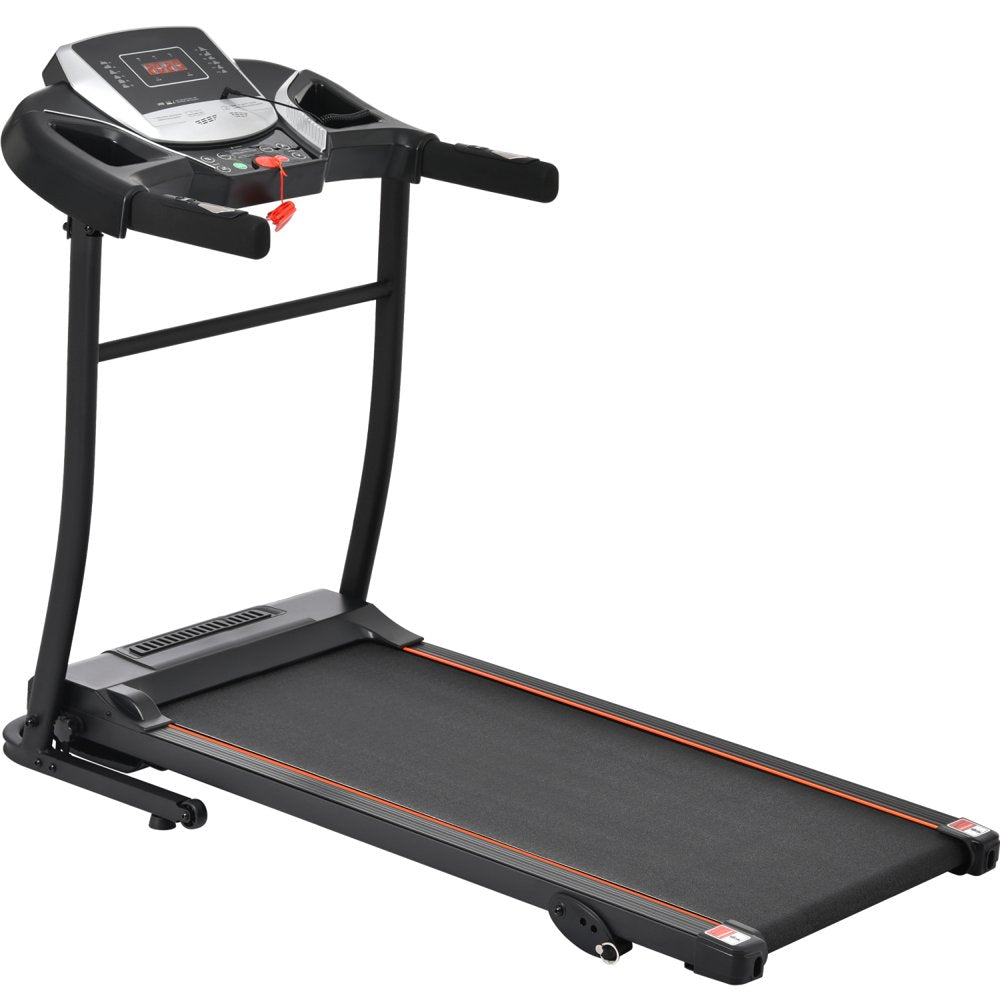 Folding Treadmill, Electric Treadmill with 43.3” x 14” Ultra Large Running Belt, Heart Rate Monitor, Easy Accembly, 7.5 Mph Speed for Home Gym