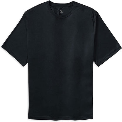 Big and Tall Essentials by DXL Men's Quick-Drying Swim T-Shirt, Black, 4XL