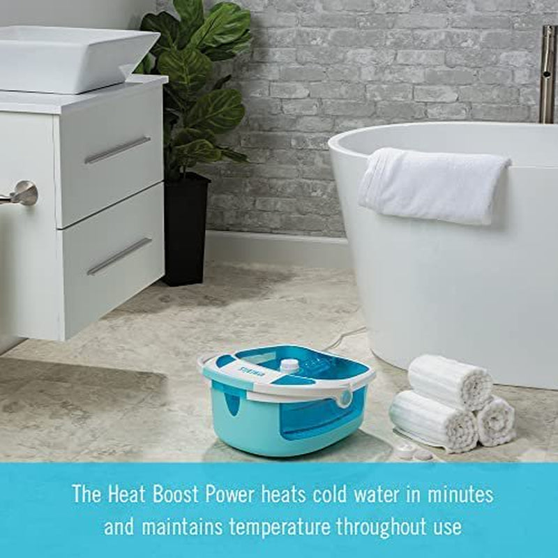 Homedics Shower Bliss Footspa with Massaging Water Jets, 3 Attachments and Toe-Touch Controls, FB-625