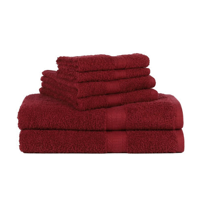  Solid 6-Piece Bath Towel Set, School Grey