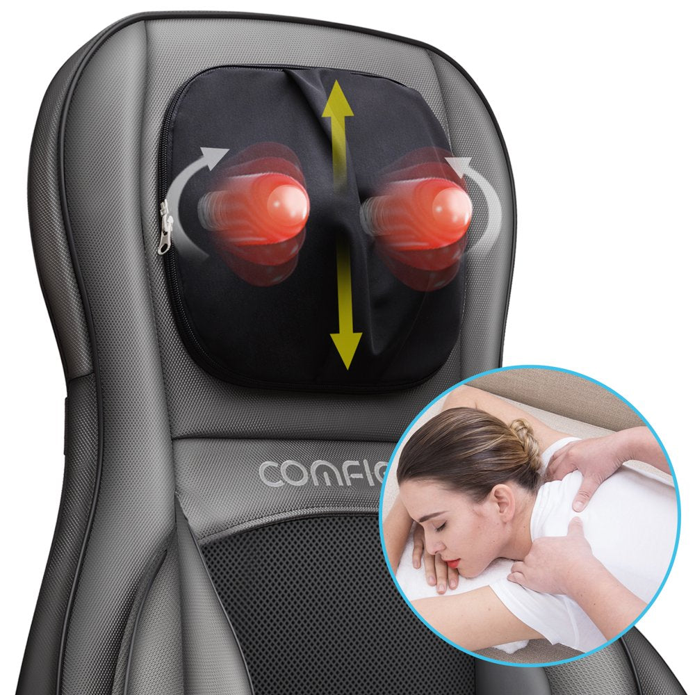 Comfier Shiatsu Neck Back Massager with Heat, Air Compression Massage Chair Pad, Seat Cushion Massagers Gifts