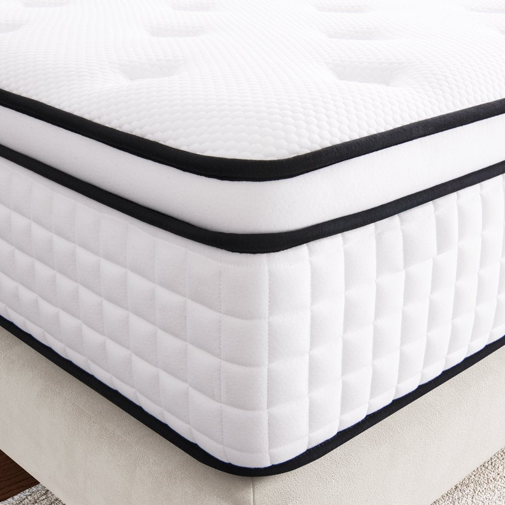 Queen Mattress, Molblly 12" Hybrid Mattress,Innerspring and Gel Memory Foam