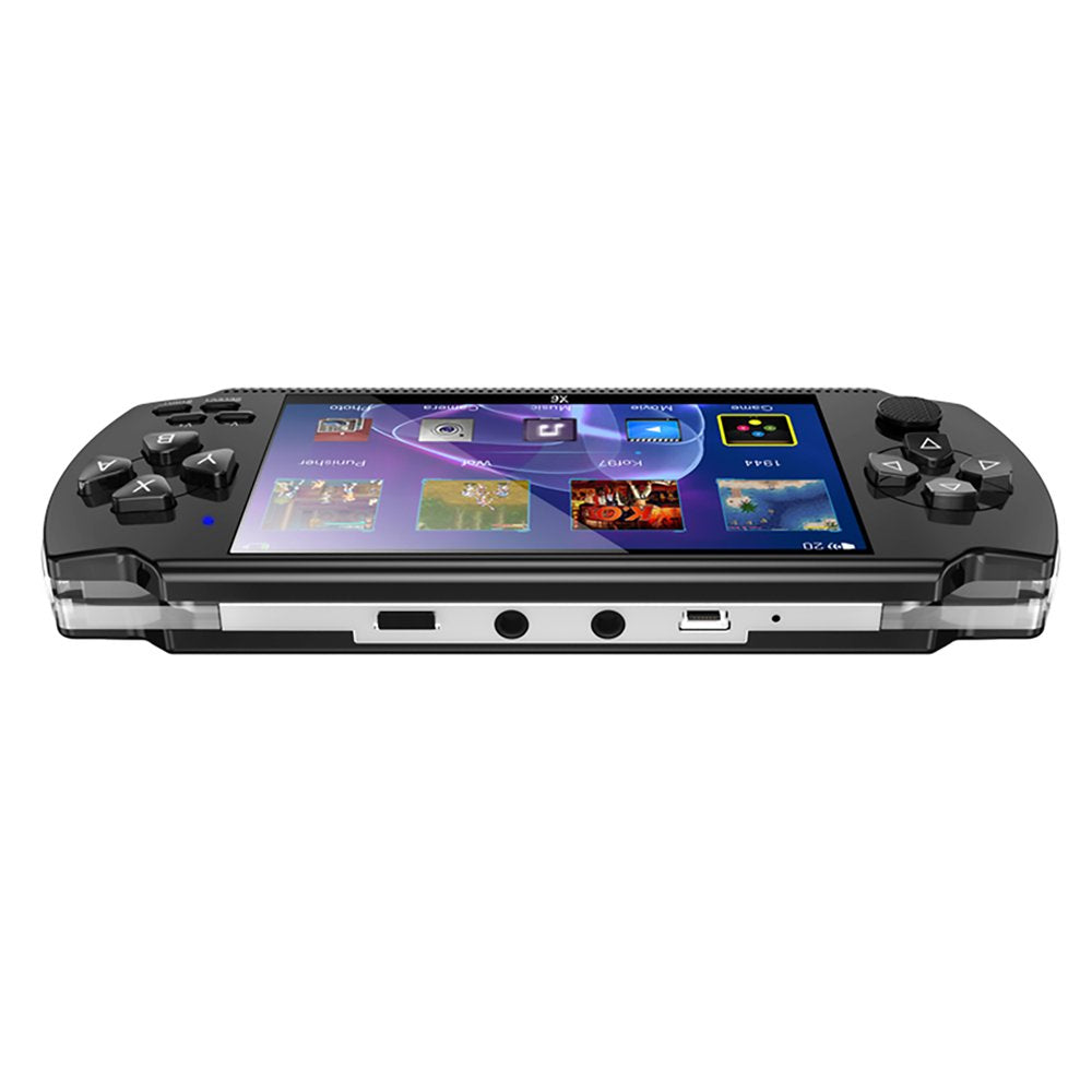  PSP Handheld Game Machine, X6 Updated Version, 8GB , 4 inch Screen, 480 * 800 resolution, 3000 Free Games, Black