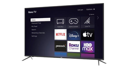 RCA 32" Class HD 720P Roku Smart LED Television, RTR3260-W, Black (New)
