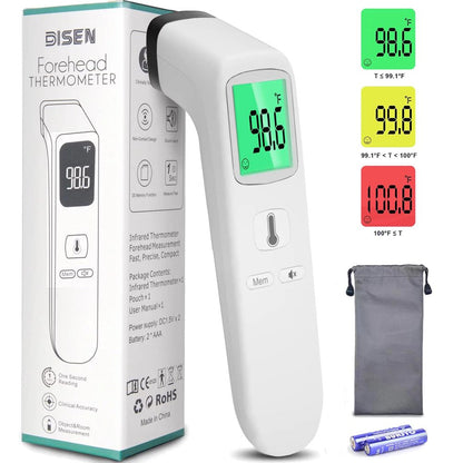 Touchless Forehead Thermometer for Fever, No Contact Infrared Digital Thermometer for Adults and Kids, Contactless Smart Temperature Gun