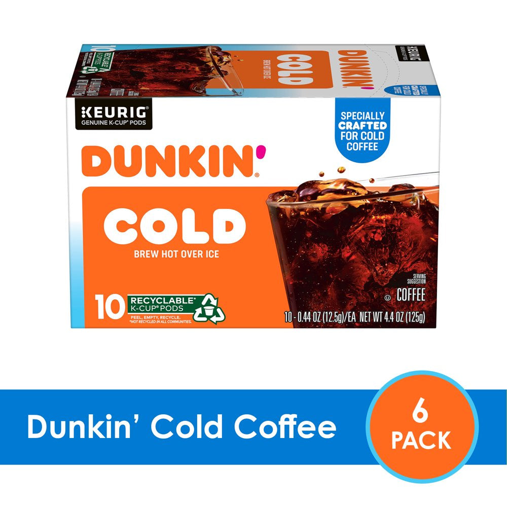 Dunkin’ Cold Coffee, 60 Keurig K-Cup Pods