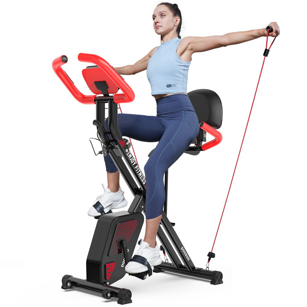 3In1 Foldable Exercise Bike Indoor Cycling Bike Magnetic Stationary Bike Fitness Gym Workout 300Lb