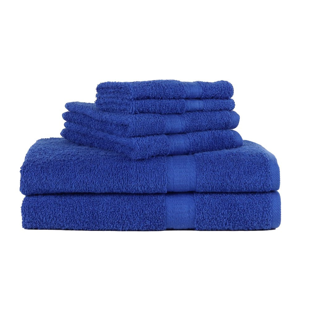  Solid 6-Piece Bath Towel Set, School Grey