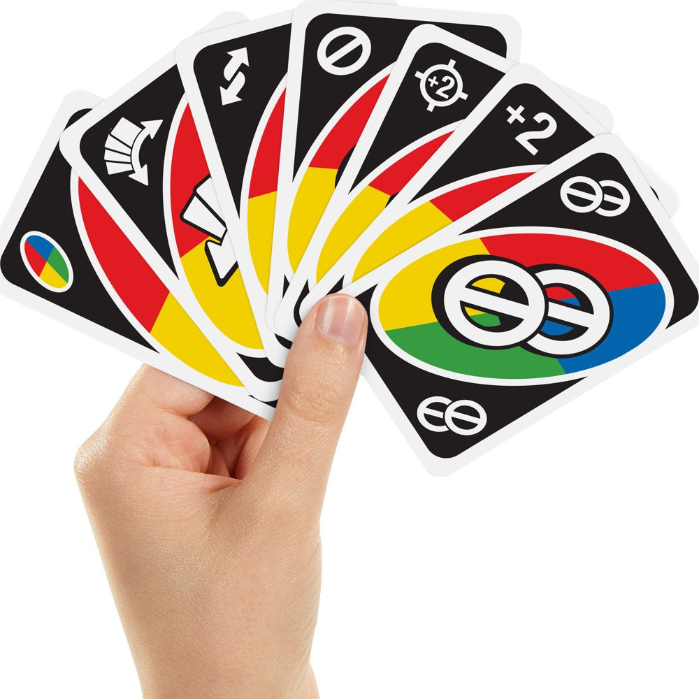 UNO All Wild Card Game for Family Night, No Matching Colors or Numbers Because All Cards Are Wild