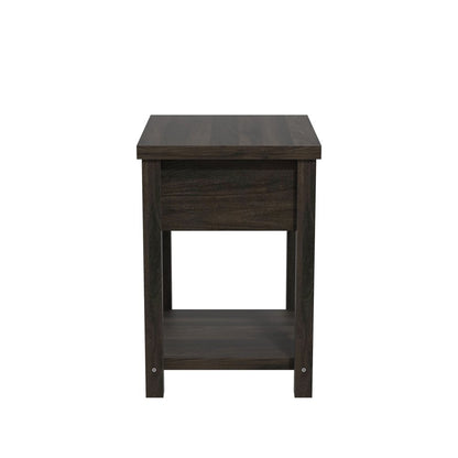 Hillsdale Lancaster Farmhouse 1 Drawer Nightstand, Set of 2, Dark Espresso