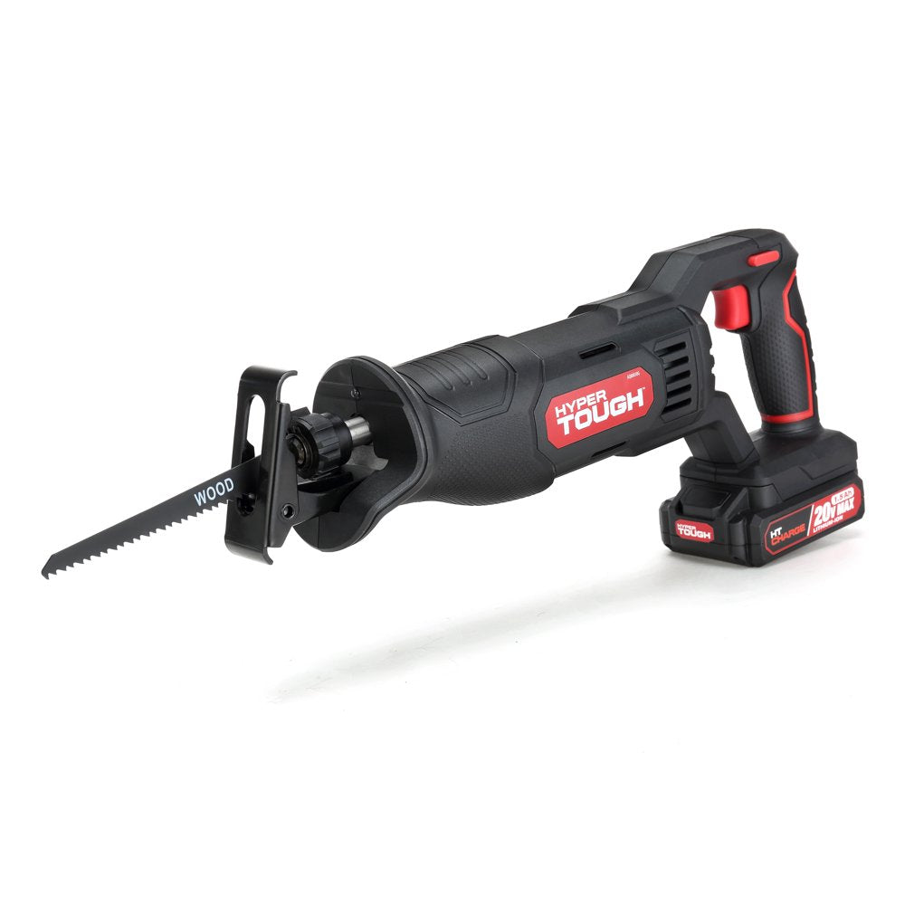 20V Max Lithium-ion Cordless Reciprocating Saw, Variable Speed, Keyless Blade Change, with 1.5Ah Lithium-Ion Battery and Charger, Wood Blade and LED Light