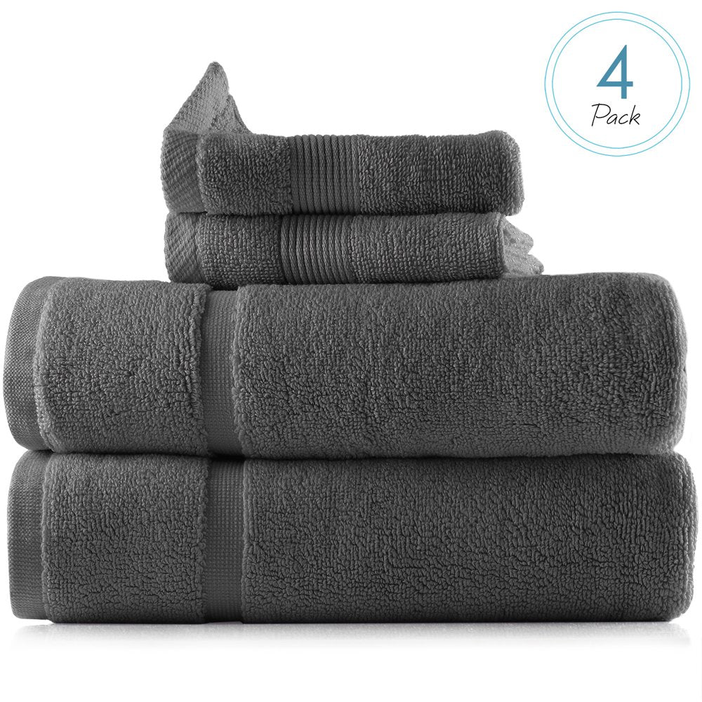  Bath Towel Collection, 100% Cotton Luxury Set of 12 Multipurpose Wash Cloths - Cream