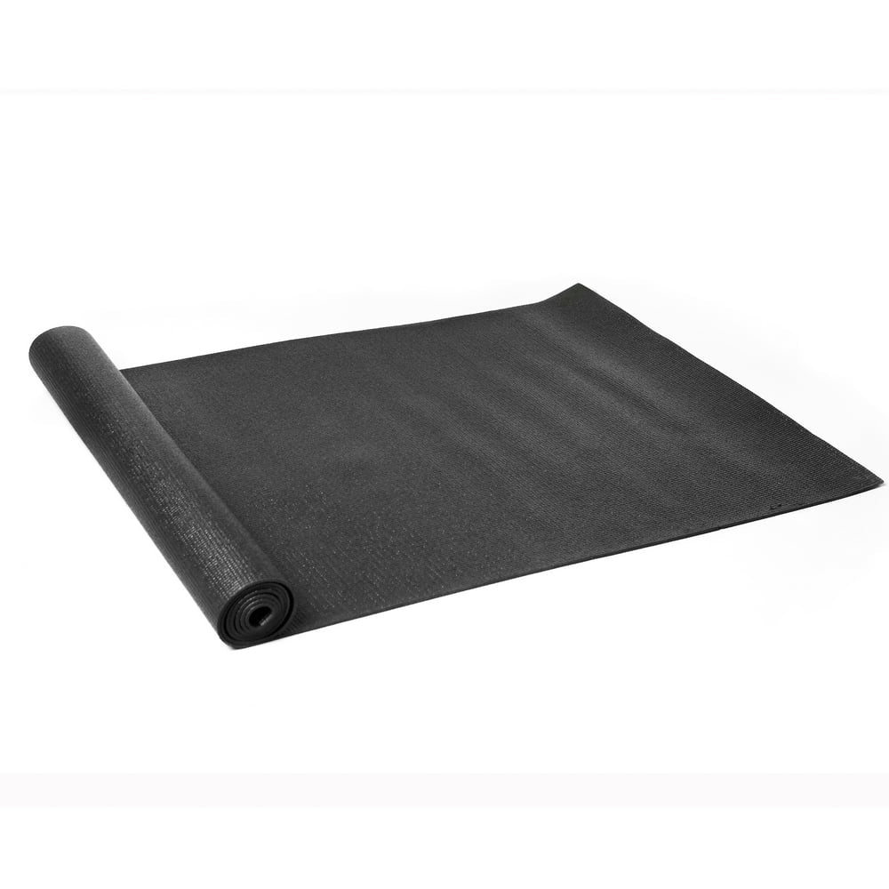 PVC Yoga Mat, 3mm, Dark Gray, 68inx24in, Non Slip, Cushioning for Support and Stability