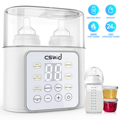 Baby Bottle Warmer, 9-in-1 Fast Milk Warmer Babies Food Heater & Defrost