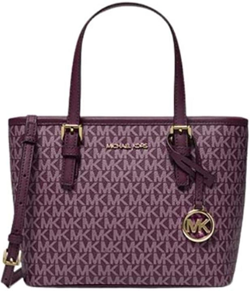 Michael Kors 35T9Gtvt0B Jet Set Travel Extra-Small Logo Top-Zip Tote Bag in Pwd Blsh Mlt