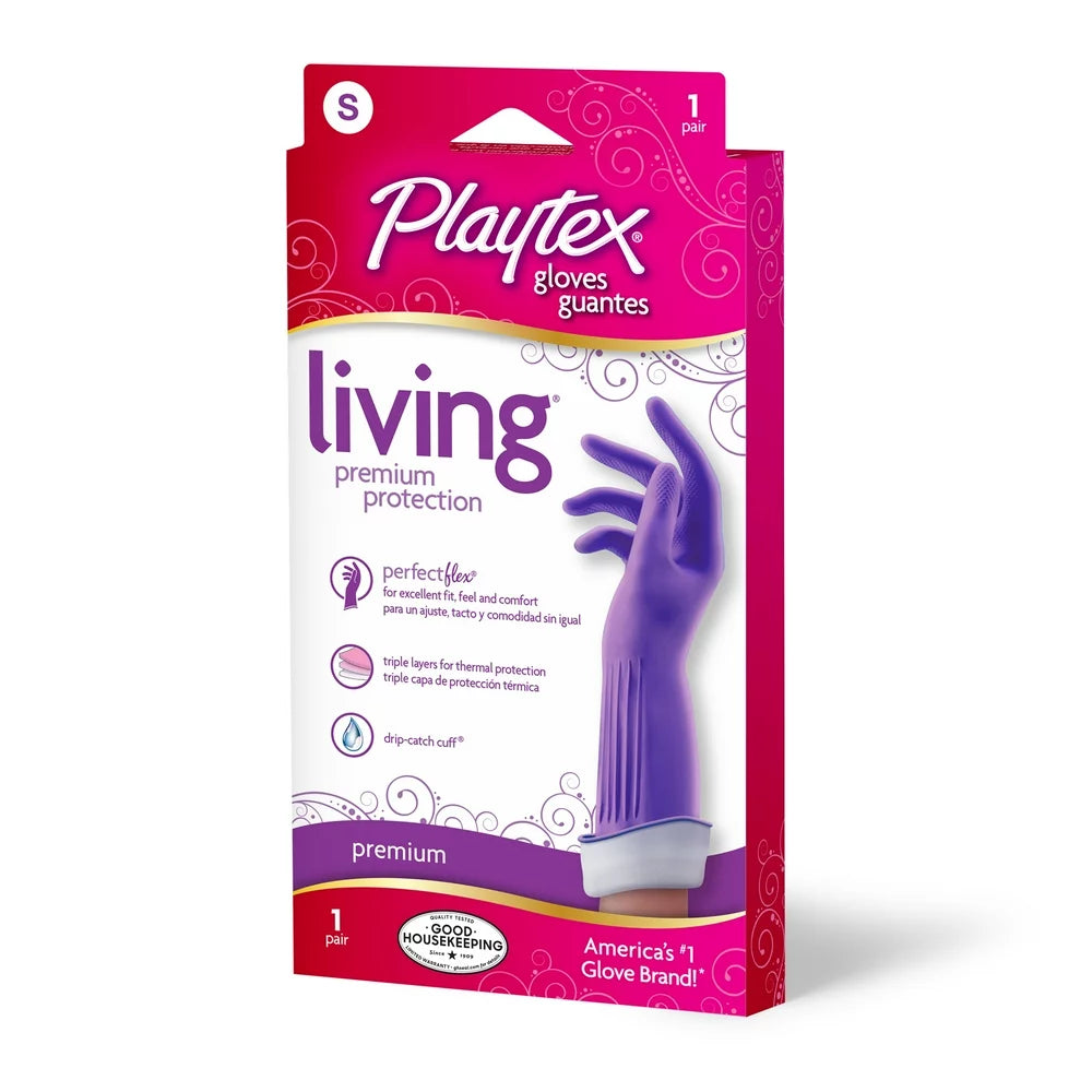 Playtex Living Gloves, Reusable Cleaning Gloves, Size Medium, 2 Pairs