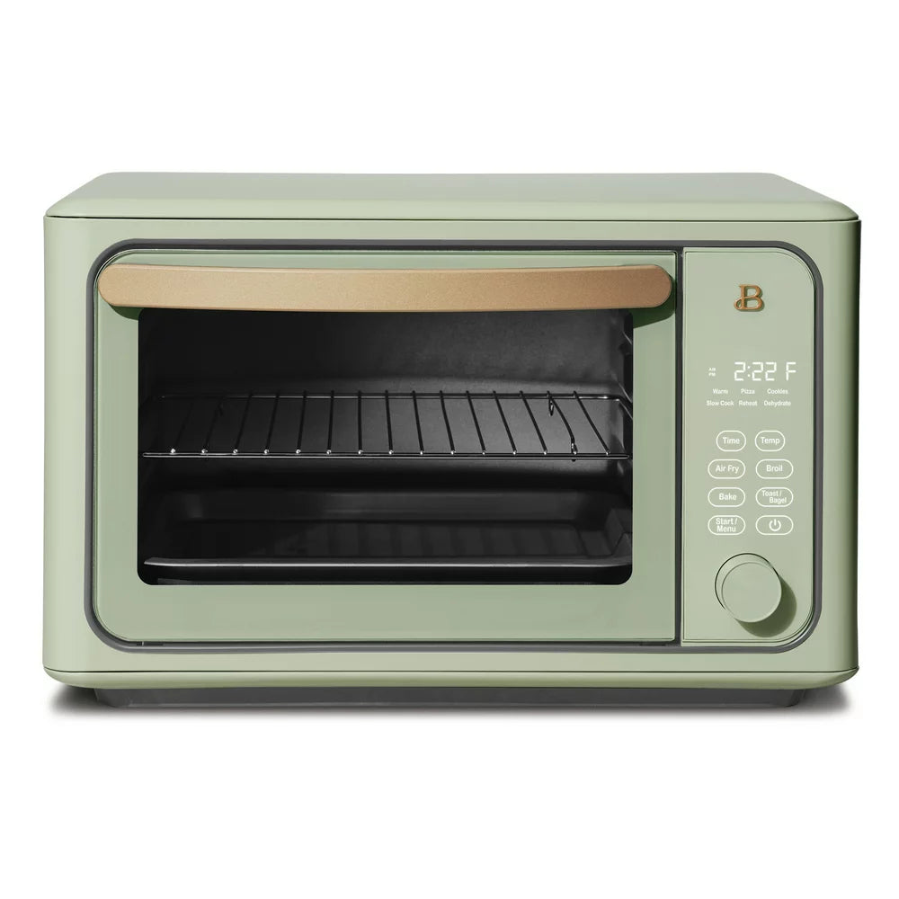 Beautiful 6 Slice Touchscreen Air Fryer Toaster Oven, Black Sesame by Drew Barrymore