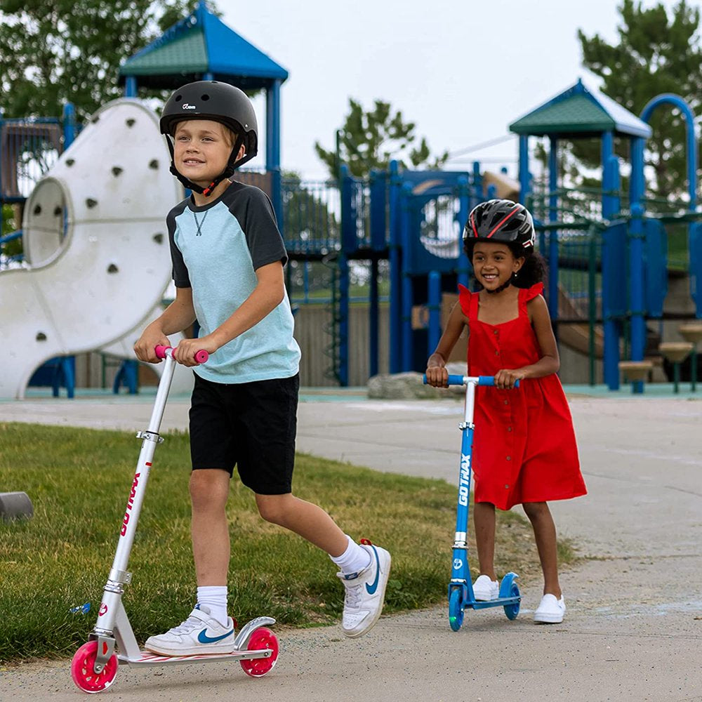  Kick Scooter for Kids Ages 4-9, 5" LED Flashing 2 Wheels Kids Scooter Unisex, Blue