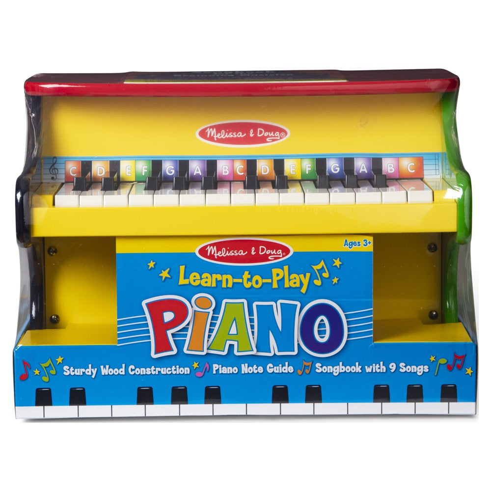 Melissa & Doug Learn-to-Play Piano with 25 Keys and Color-Coded Songbook, Toy Piano for Toddlers Ages 3+