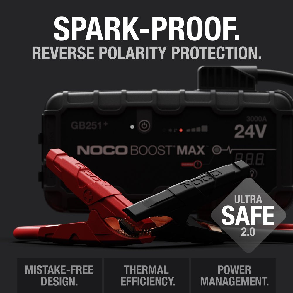 NOCO Boost Max GB251 3000 Amp 24-Volt Ultra Safe Portable Lithium Jump Starter