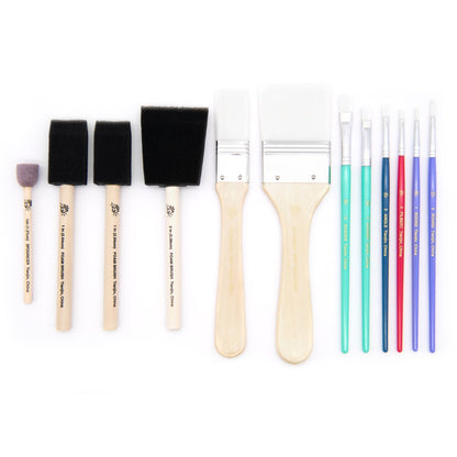  Assorted Craft Brush and Foam 12pc Set, Adult, Teens